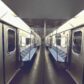 Empty train in the New York City subway